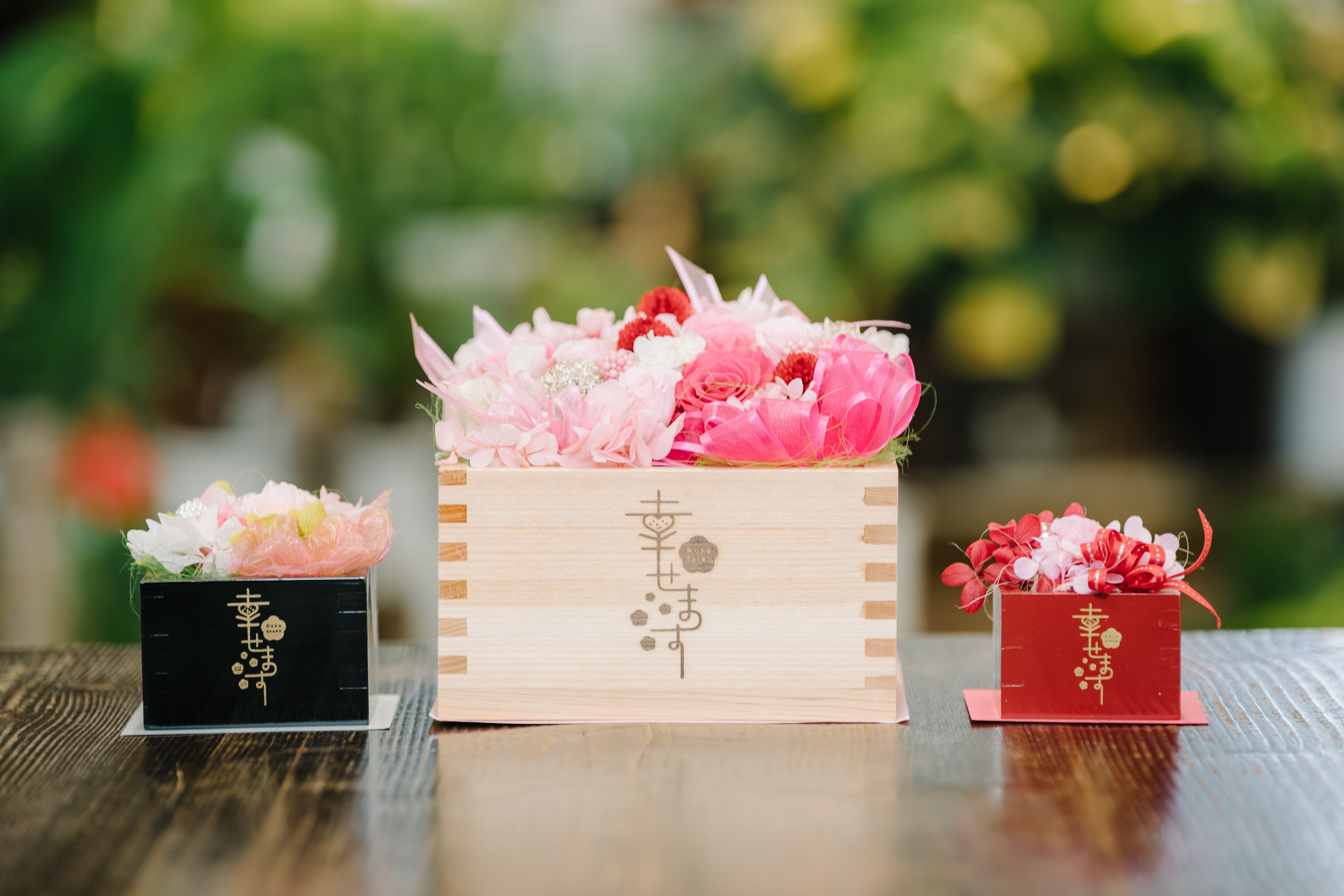 幸せ桝の花づくり