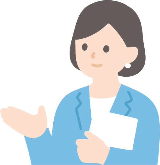 案内する女性相談員
